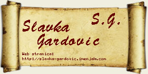 Slavka Gardović vizit kartica